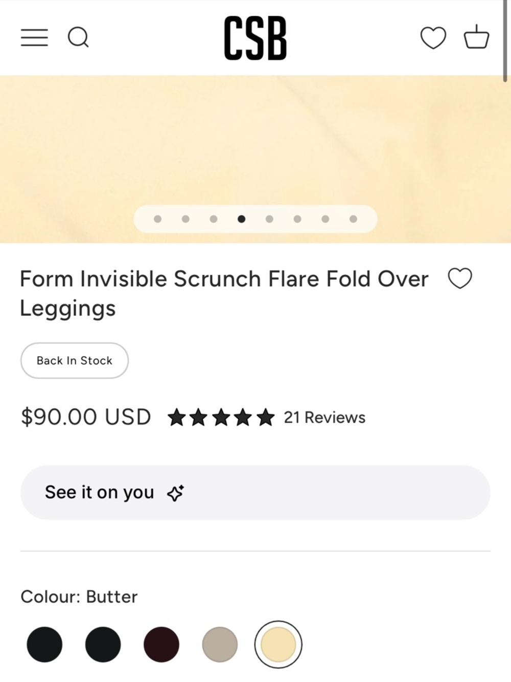 CSB form invisible scrunch fold over flare leggings - Picture 6 of 6
